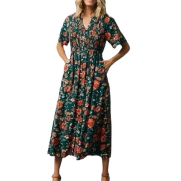Baltic Born Dresses & Skirts - Baltic Born Floral Botega Midi Dress Size 2XL NWT